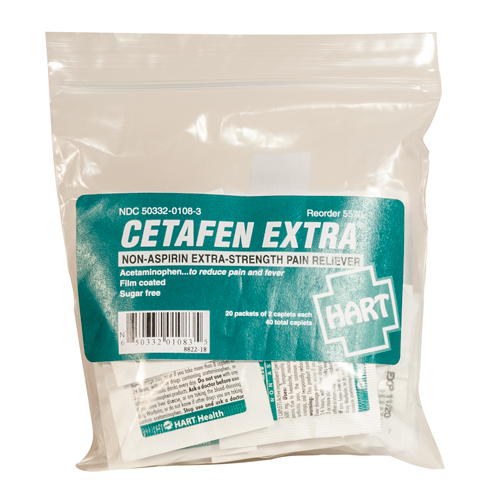 CETAFEN EXTRA, Non-aspirin, HART Industrial Pack, 20/2's per bag