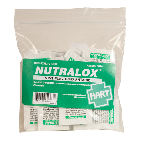 NUTRALOX, HART, antacid, mint, chewable, 20/2's per bag