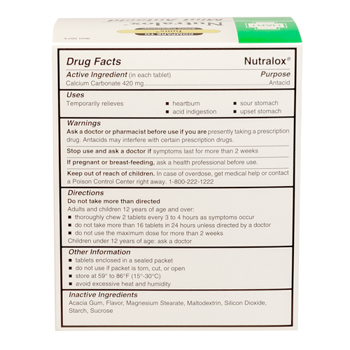 Nutralox, mint antacid, HART industrial pack