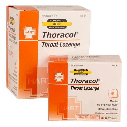 Thoracol, throat lozenges, HART industrial pack