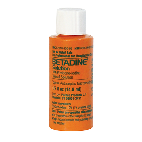 Betadine Solution, 1/2 oz bottle