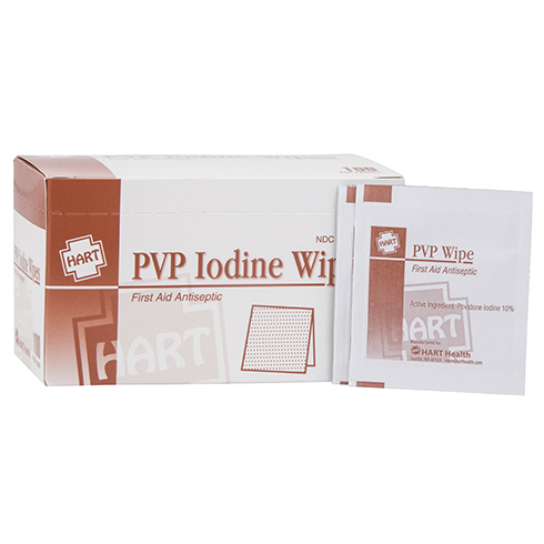 PVP Iodine Wipes, HART, 100 per box