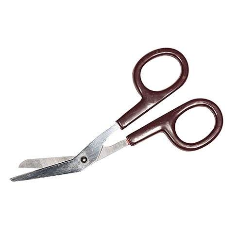 Bandage Scissors, 4.5', maroon handles