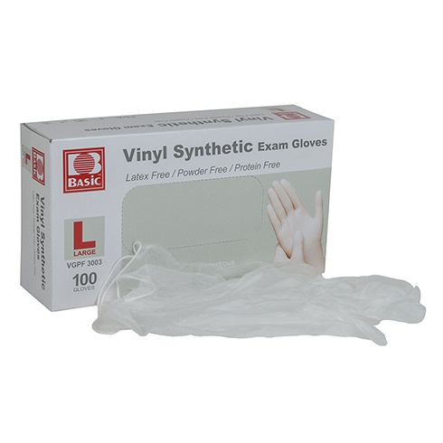 Vinyl Exam Gloves, powder-free, 100 per box