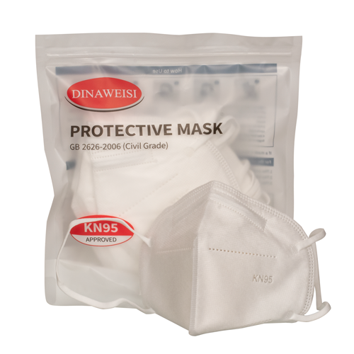 KN95 Protective Face Mask, 10 per pouch