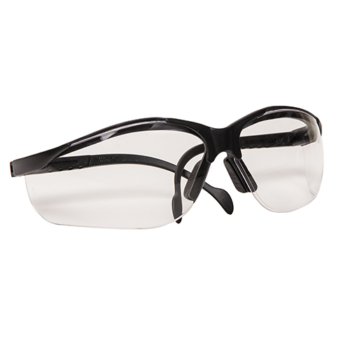 Safety Glasses, Venture II, black/clear, clear