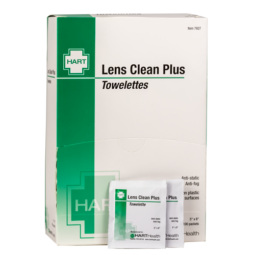 Lens Clean Plus Towelettes, HART, 100 per box